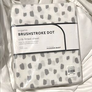 Pottery Barn Kids Brushstroke Dot Crib Sheet
